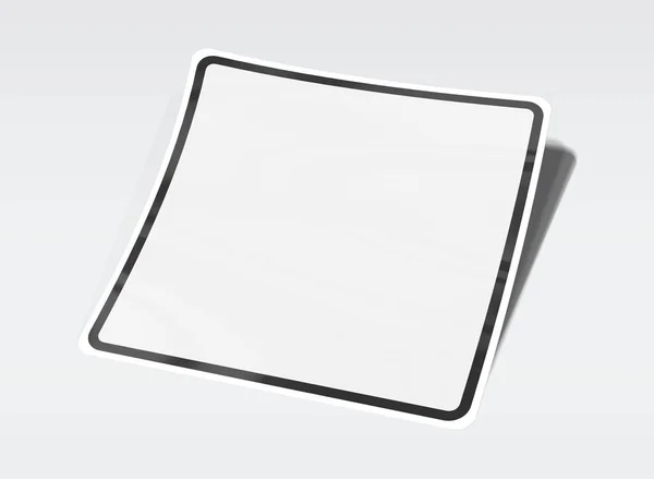 Mockup adesivo em forma quadrada isolado na renderização 3D branca — Fotografia de Stock