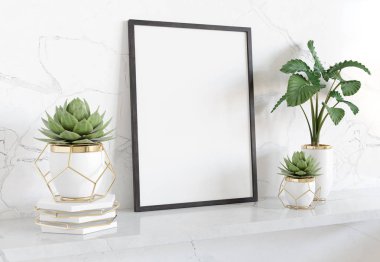 Siyah çerçeve planı ile parlak iç beyaz Shelve üzerinde eğilme