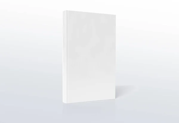 Lege A4 boek hardcover mockup geïsoleerd op grijs 3D rendering — Stockfoto