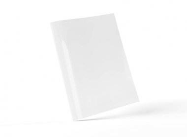 Beyaz 3d render boş A4 dergisi mockup
