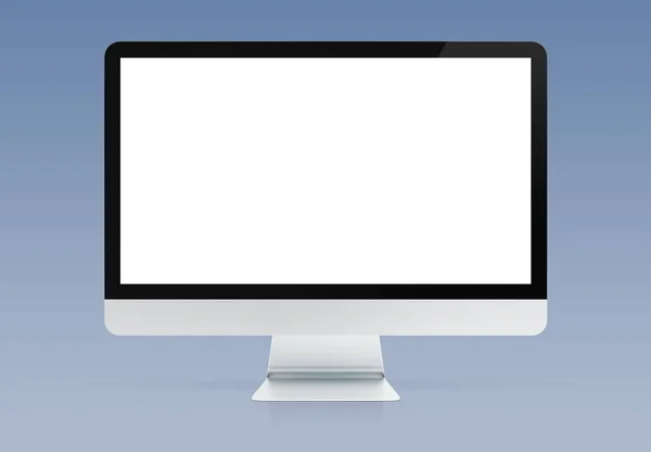 Moderne computer monitor mockup geïsoleerde 3D-rendering — Stockfoto