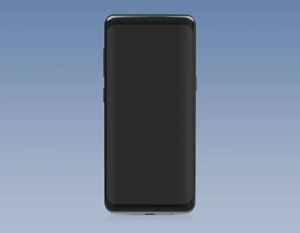 Moderna smartphone mockup isolerad på vit 3d-rendering — Stockfoto