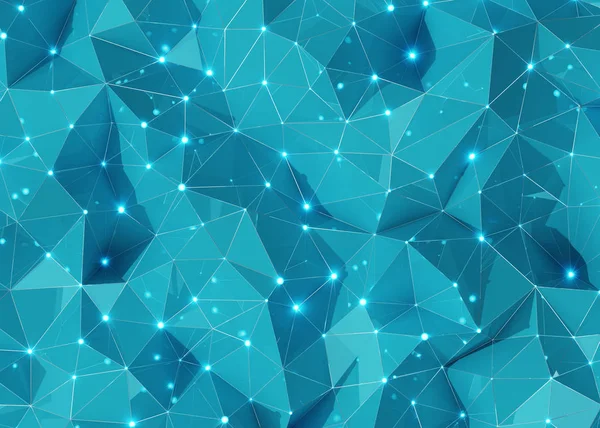 Red de conexión abstracta de textura azul 3D renderizado —  Fotos de Stock