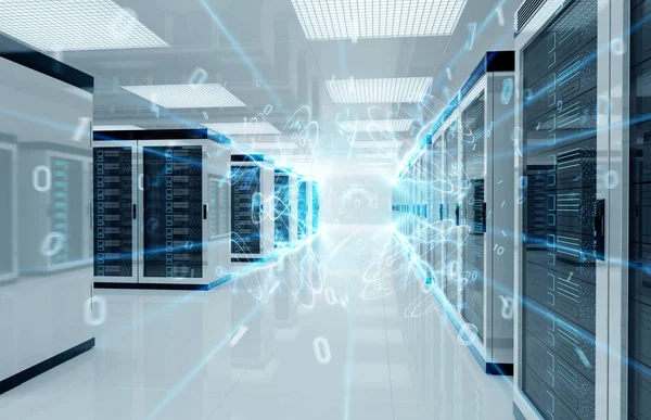 Verbindings netwerk in servers datacenter ruimte opslagsystemen 3 — Stockfoto