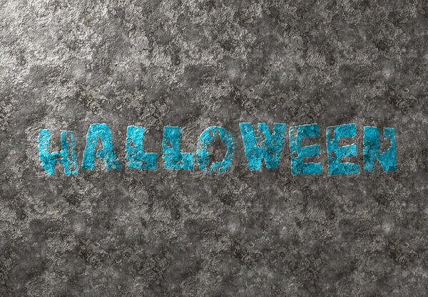 Счастливый Хэллоуин - надпись на металлическом металлическом заднике — стоковое фото