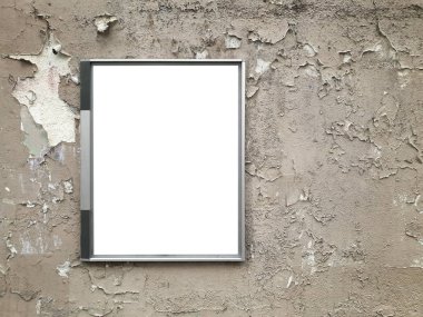 Bir grunge duvar Mockup bir billboard poster