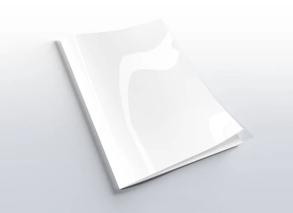 Magazine soft cover mockup izolowany na białym tle 3d rende — Zdjęcie stockowe