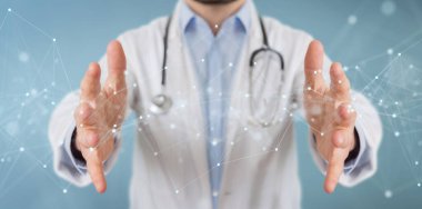 Noktalı kayan dijital ağ bağlantılarını kullanan bilim adamı