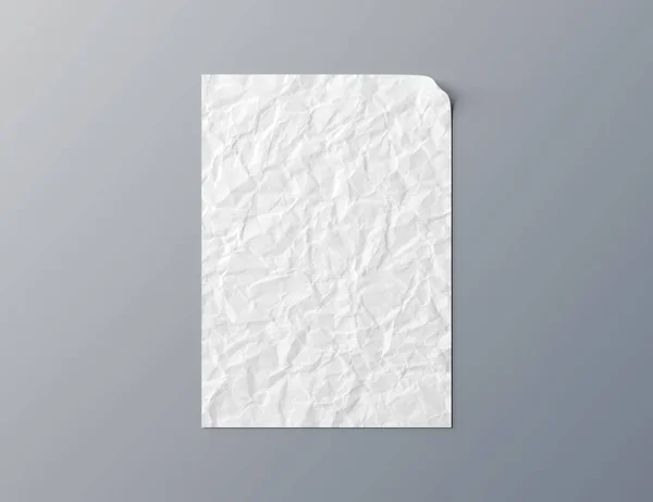 Crumpled poster isolated on grey background Mockup 3D rendering — Stock Photo, Image