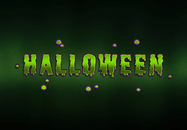 Happy Halloween Goblin kártya hatása a sötét háttér — Stock Fotó
