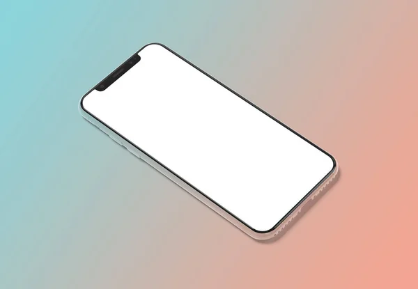 Modern smartphone mockup on gradient background 3D rendering — Stock Photo, Image