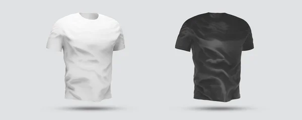 Απομονωμένο Shirt Σκιά Mockup Λευκή Φανέλα Λευκό Φόντο — Φωτογραφία Αρχείου