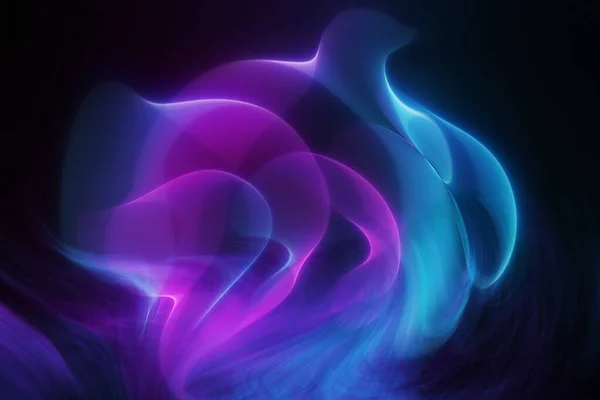 Blue Pink Abstract Smoke Background Blurred Motion Effect Rendering — Stock Photo, Image