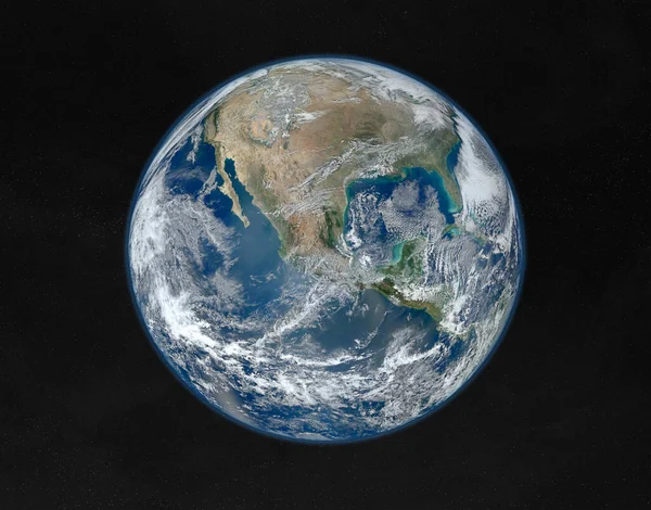 Amerika Daki Dünya Gezegeninin Nasa Tarafından Döşenmiş Boyutlu Bir Gündoğumu — Stok fotoğraf