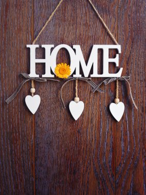 Word giriş, yürekleri kopya alanı vintage tahta zemin üzerine beyaz harfler