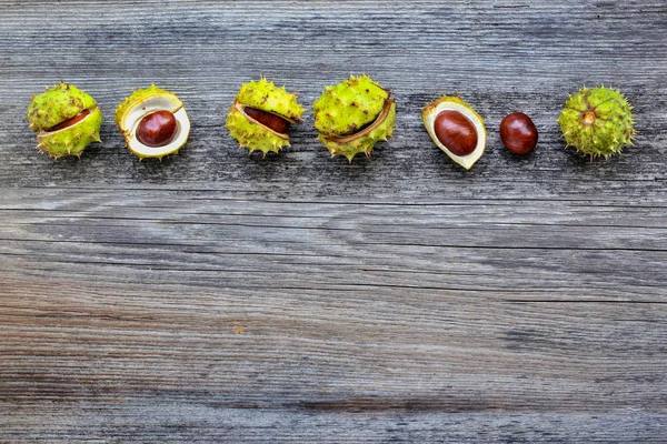 Castanha Fundo Madeira Velho Com Espaço Cópia Para Seu Texto — Fotografia de Stock