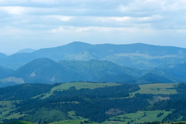 Magnifique Paysage Avec Des Montagnes Bleues Horizon — Photo