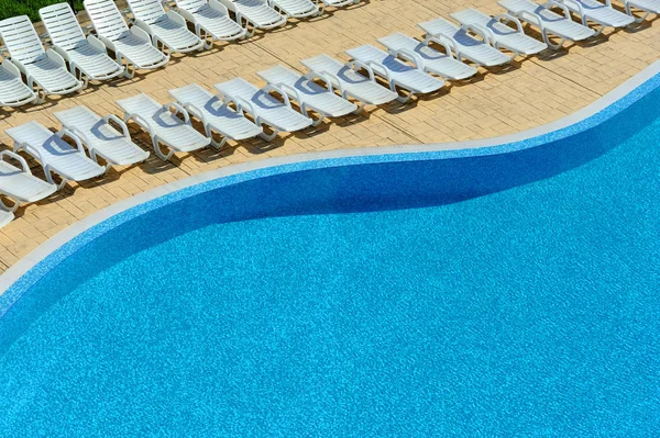 Nádherný Výhled Bazénu Luxusního Hotelu — Stock fotografie