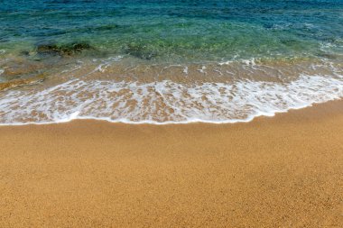Deniz dalgası kumsalda