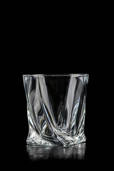 Empty Glass Alcoholic Drinks Black Background — Stock Photo, Image