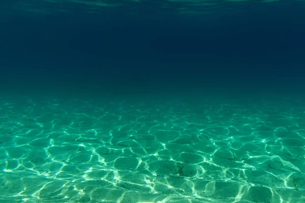 Czas Letni Pod Wodą Oceanu Morskiego Promieniem Słońca Powierzchni Dla — Zdjęcie stockowe