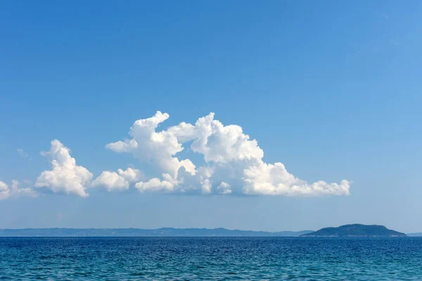 Beautiful Sea Landscape Blue Sky Clouds Sunny Day — Stock Photo, Image