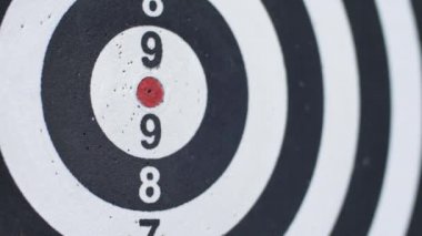 İki dart ile siyah-beyaz dart tahtası üzerinde oyun dart