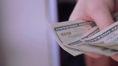 Amerikan 20 dolarlık banknot 4 k sayma eller yavaş mo kapatın