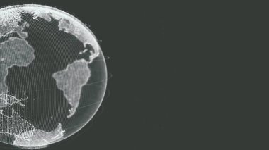 Parlak noktalar dönen döngü dönen dünya dünya dünya ile stilize yörüngeler kopya alanı eski ile stilize