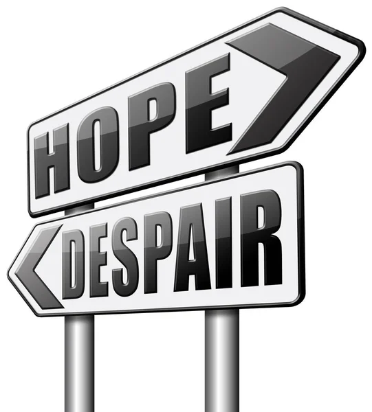 Hoffnung oder Verzweiflung — Stockfoto