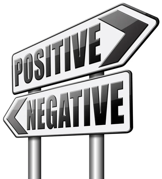 Negatives oder positives Denken — Stockfoto