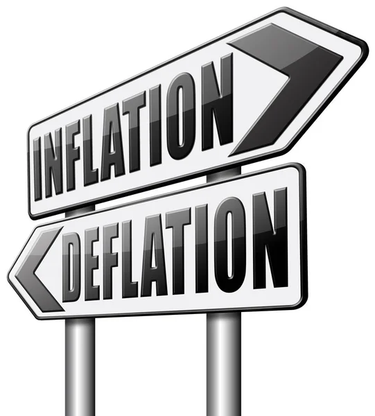 Ο πληθωρισμός αποπληθωρισμός — Φωτογραφία Αρχείου