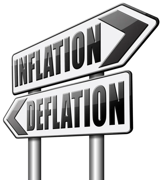 Inflation deflation — Stock Photo, Image