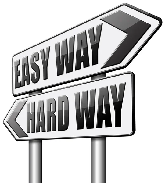 Easy or hard way — Stock Photo, Image