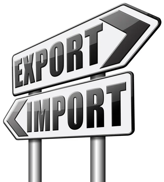 Importovat export — Stock fotografie