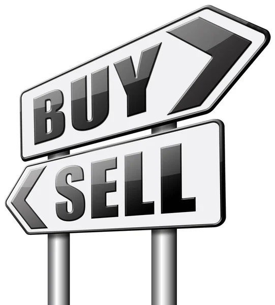 Köpa eller sälja aktier — Stockfoto