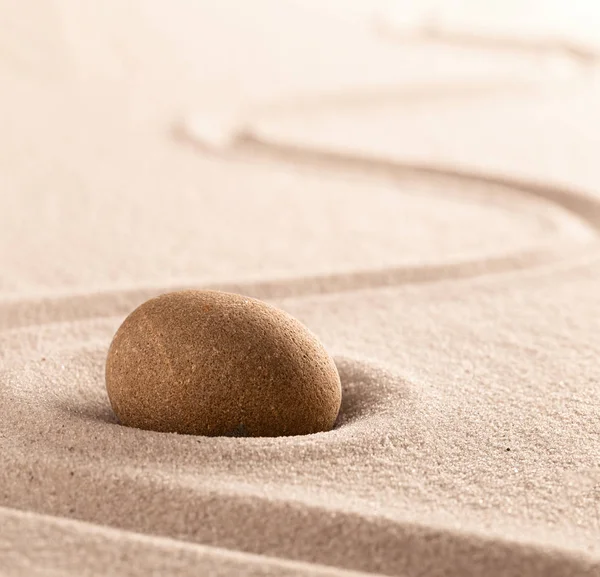 Yoga Zen Buddismo Pietra Sabbia Sfondo Concentrazione Punto Focale Equilibrio — Foto Stock