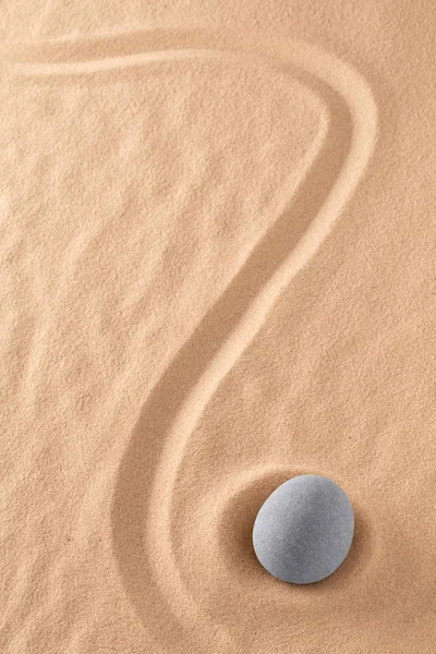 Geharkter Sand Und Wellness Heilsteine Zen Buddhismus Meditationsstein Für Konzentration — Stockfoto