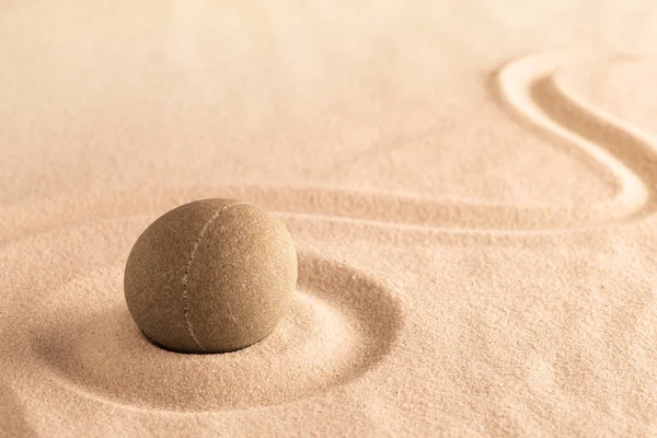 Yoga Eller Spa Wellness Bakgrund Japansk Sand Och Sten Trädgård — Stockfoto