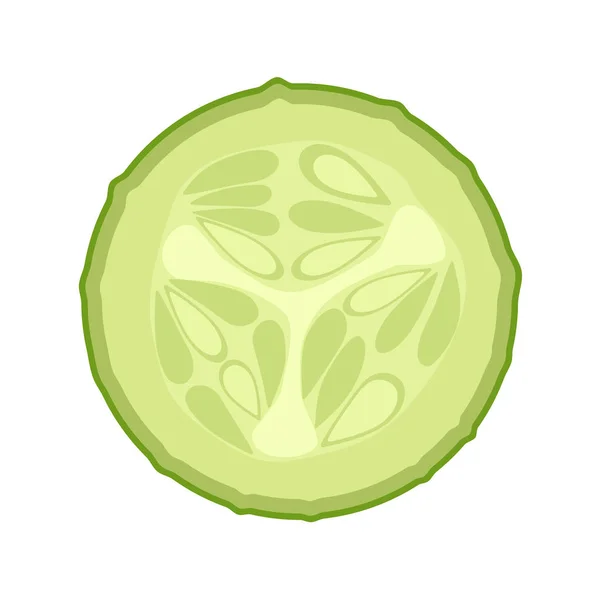 Fetta di cetriolo verde fresco — Vettoriale Stock