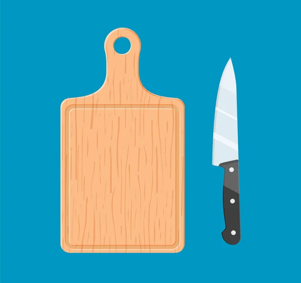 El icono de tabla de cortar y cuchillo . — Vector de stock