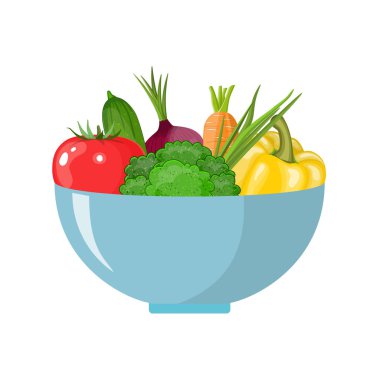 Sebze salatası için kümesi.