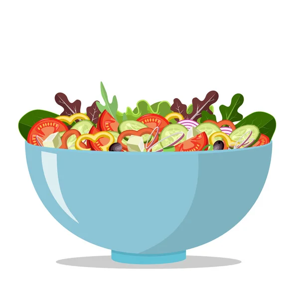 Icono de ensalada griega sobre fondo blanco . — Vector de stock