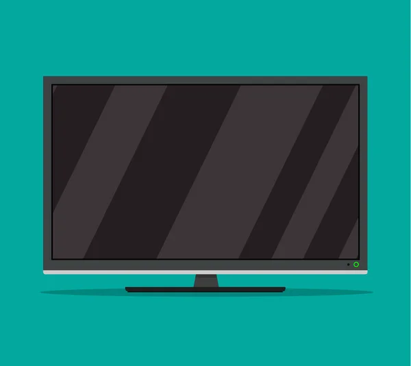 Zwart televisiescherm — Stockvector