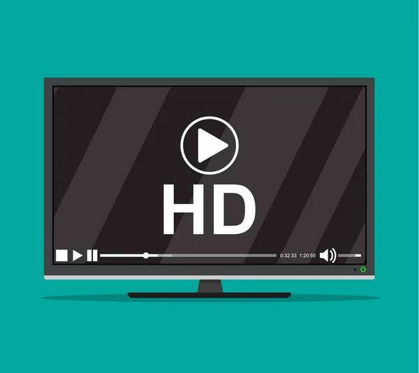 Moderna TV a schermo piatto — Vettoriale Stock