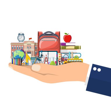 Büyük okul el ayarla.