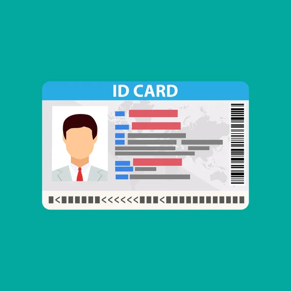 ID-kort. identitetskort, — Stock vektor
