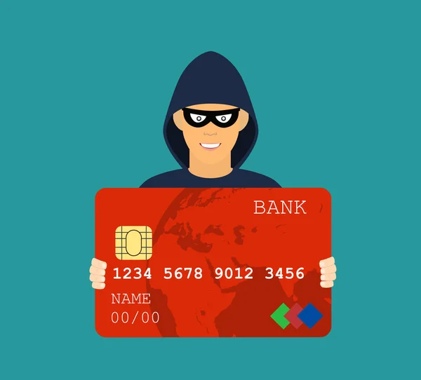 Πιστωτική κάρτα δεδομένων phishing, επίθεση χάκερ — Διανυσματικό Αρχείο