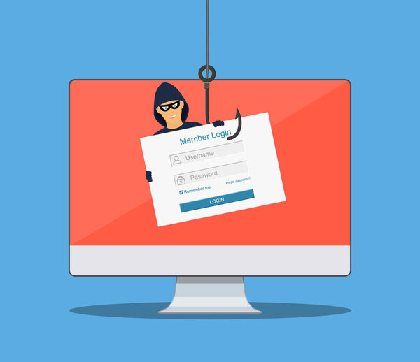 Вор-хакер в маске крадет пароли
