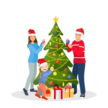 Aile dekorasyonu Noel ağacı